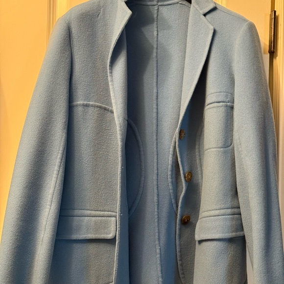 Women's Italian Light Weight Blue Cashmere Coat size 40